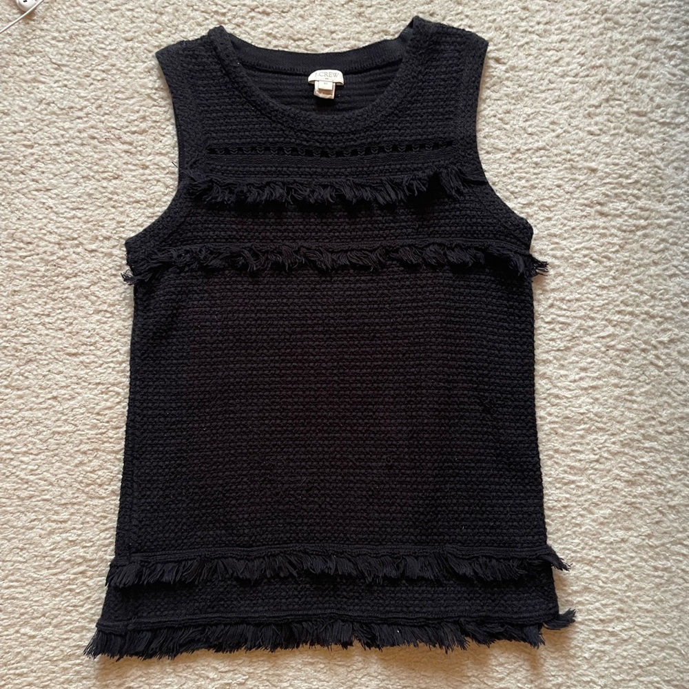 J crew women’s Black Sleeveless Knit Top size XS